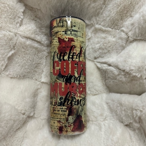 Vintage Coffee and Murder Shows Tumbler - Picture 1 of 1